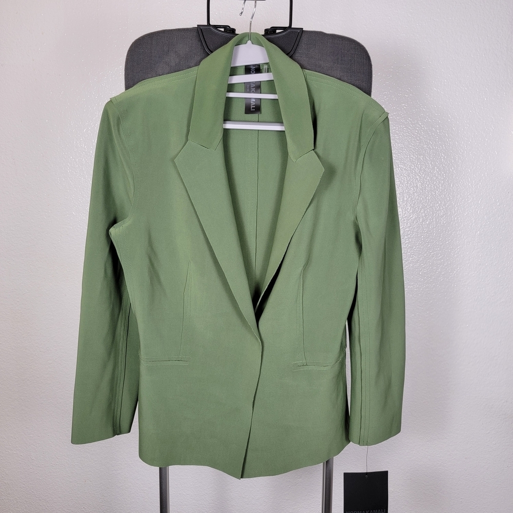 Norma Kamali Women's Single Breasted Scuba Material Straight oversized Jacket XS